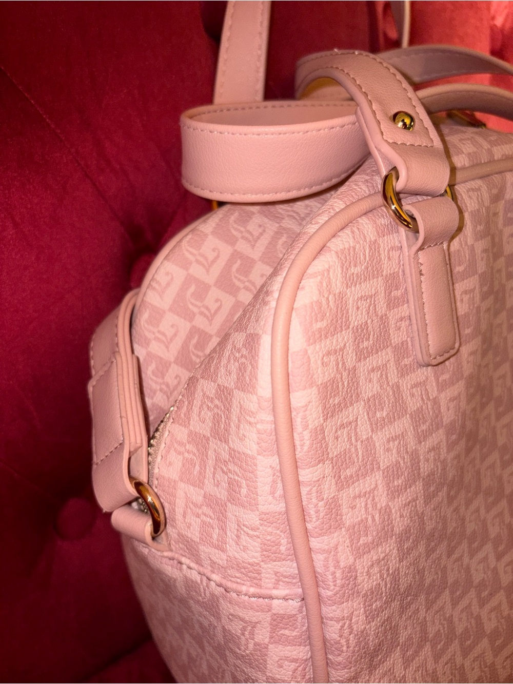 Juicy Couture Blush Pink Signature Jacquard Satchel w/Crossbody & wallet - Picture 7 of 8